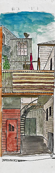 Moleskine watercolor sketchbook (3x5), TWSBI Mini