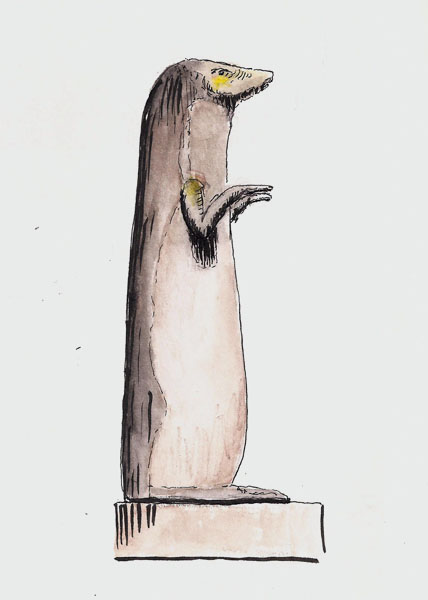 Egyptian river otter statue